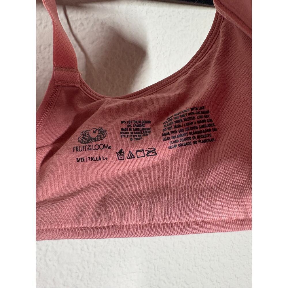 Fruit of the Loom Large Unlined Bra Pink Cotton Blend Comfort Underwire FT920 - Picture 7 of 8